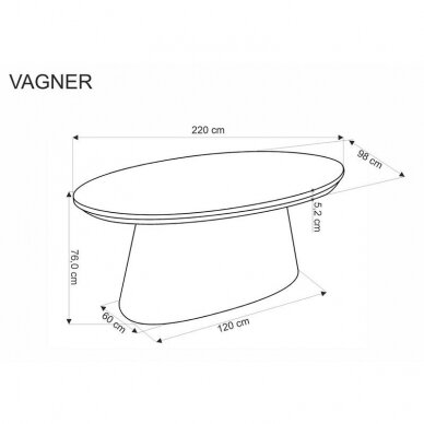 Ovalus Valgomojo Stalas VAGNER 5