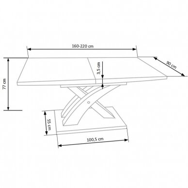 Stalas HL  171 13