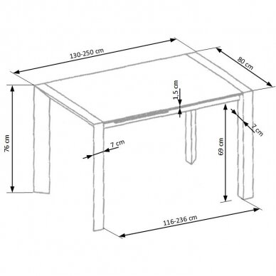 Stalas HL  177 8