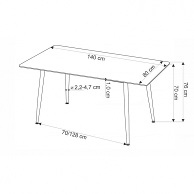 Valgomojo Stalas MILIO 140 3
