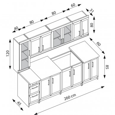 Virtuvės komplekto HL  359 2